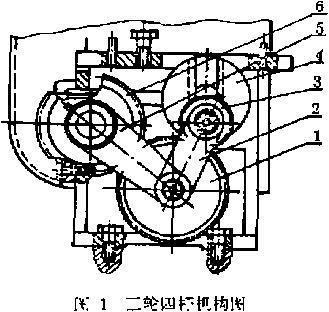 包裝機三輪四杆機構圖