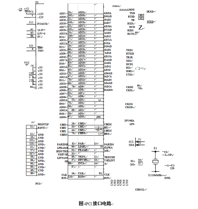 PCI接口電路圖