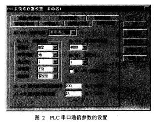 PLC串口通信參數設置圖