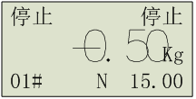 包裝秤控製器顯示器淨重/毛重值顯示圖